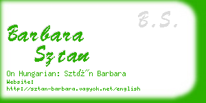 barbara sztan business card